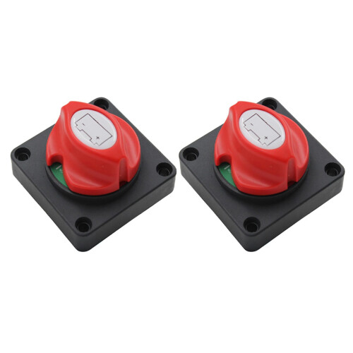 2x Battery Disconnect Switch Master Cut Shut Off Switch 12v 24v 48v