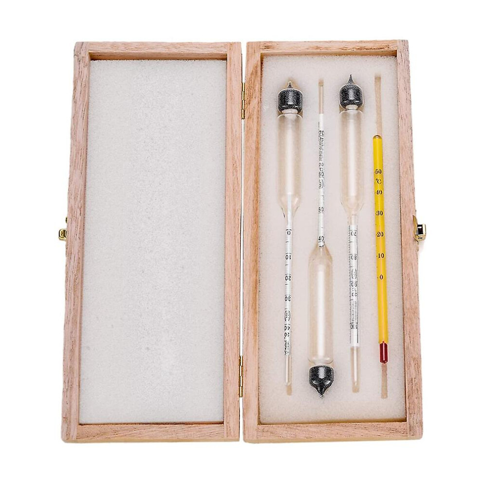 3pcs Hydrometer For Spirits Alcohol Content Measurement, Glass, 18.5cm