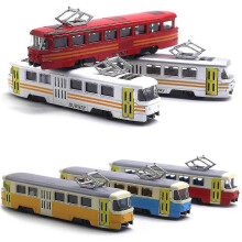 (White) Train Tram Die-cast Toy Car Musical Light-up Children's Toy Holiday Gift