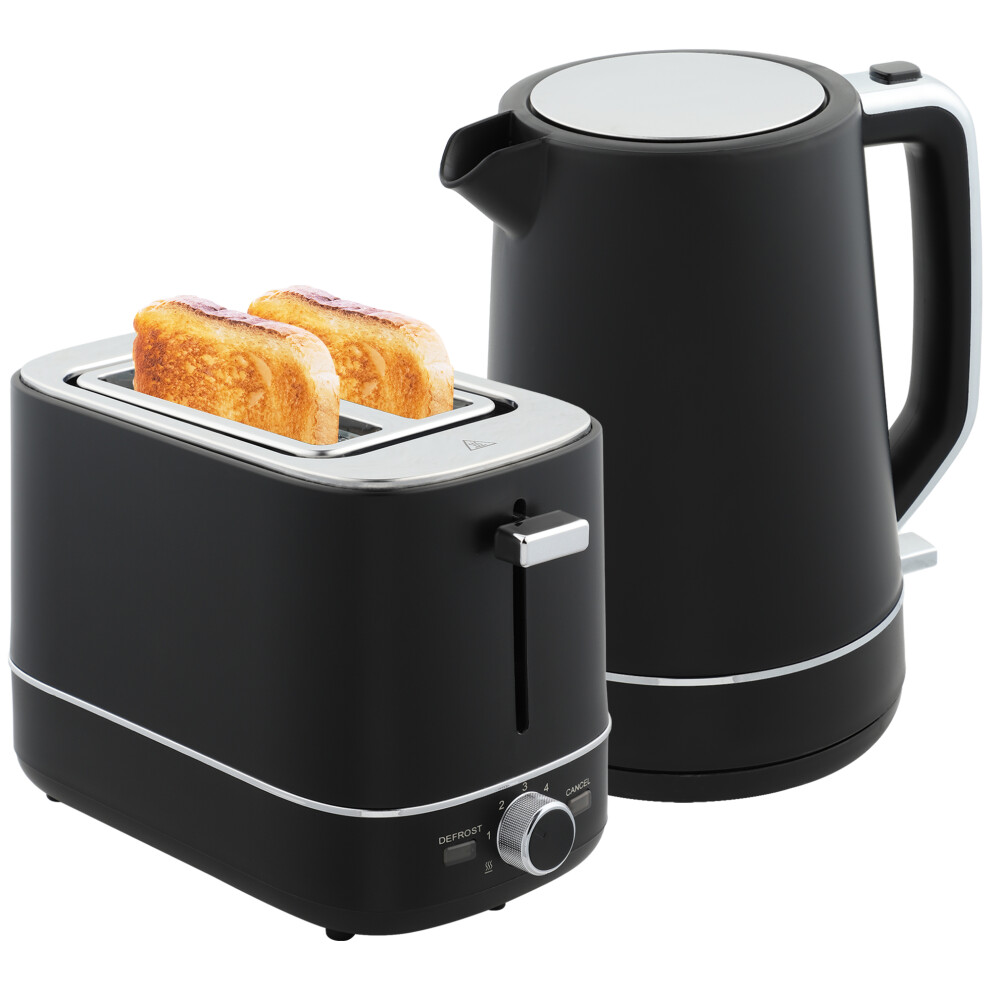 Homcom (Black) 1.7L 3000W Fast Boil Electric Kettle Black