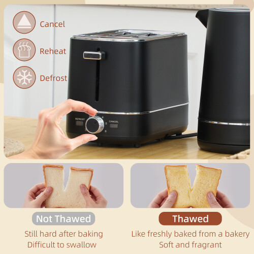 Homcom (Black) HOMCOM 1.7L 3000W Fast Boil Electric Kettle 2