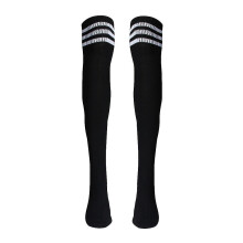 1 Pair Thigh High Socks Over Knee Girls Football Socks Black