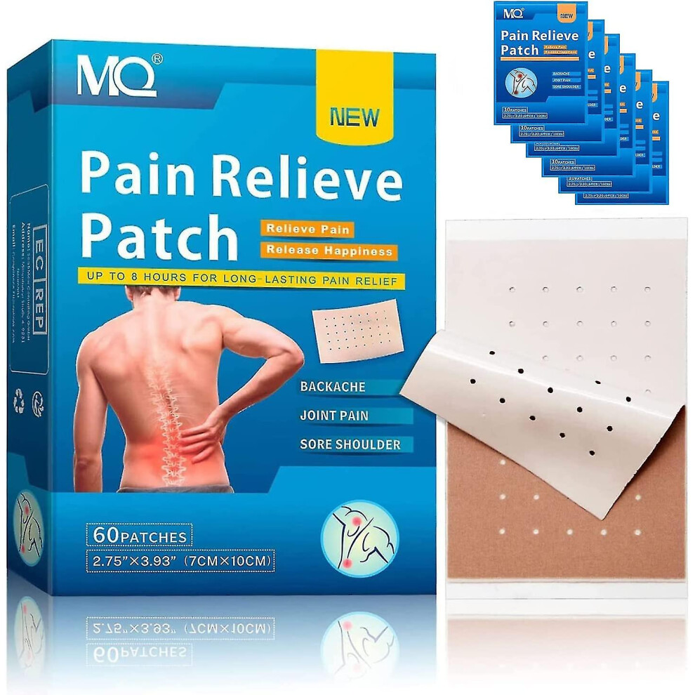 60pcs Pain Relief Patch Plaster, Heat Treatment Pain Relieve Patch Pains Long-lasting Pain Relief Relief Knee Pain