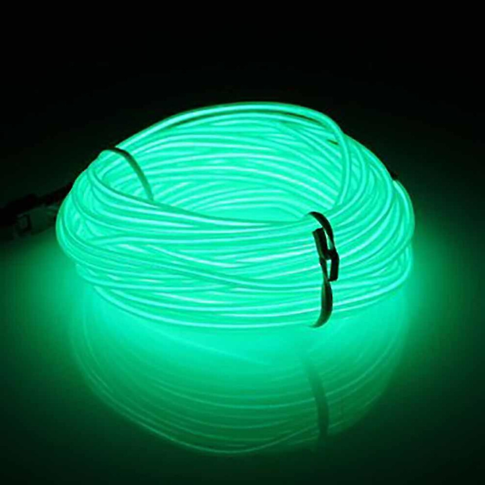 () 10M El Led Flexible Soft Tube Wire Neon Glow Car Rope Strip Xmas Green/Light 8792504098127