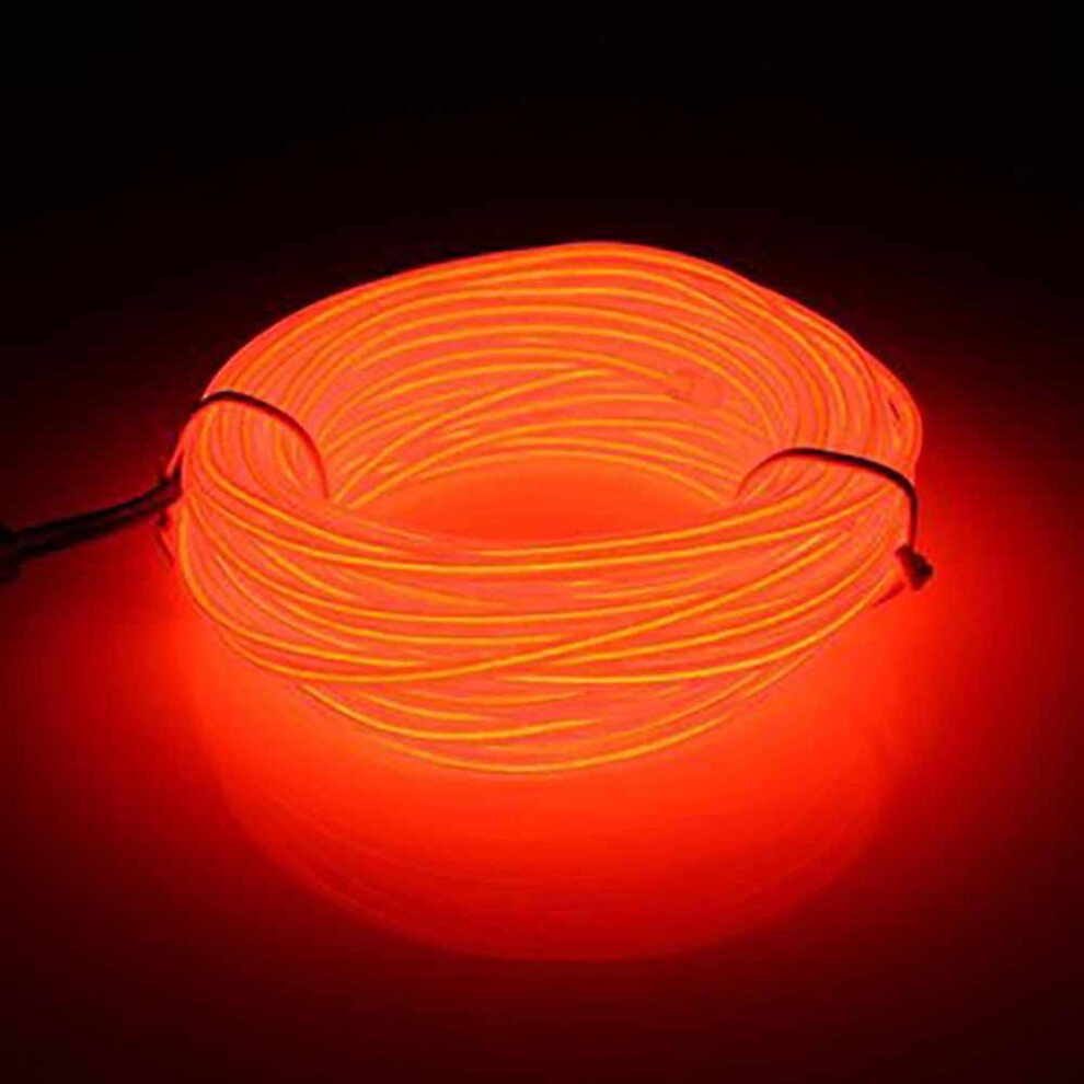 () 10M El Led Flexible Soft Tube Wire Neon Glow Car Rope Strip Xmas Red/Light 8792504098165