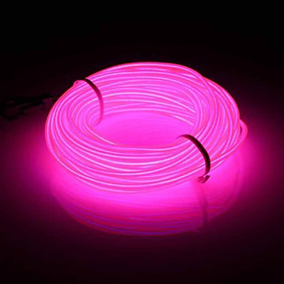 () 10M El Led Flexible Soft Tube Wire Neon Glow Car Rope Strip Xmas Pink/Light 8792504098172