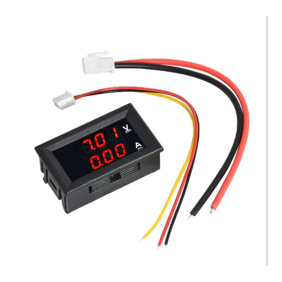 (10A-) Dc0-100V 10A Led Digital Voltmeter Ammeter Car Motocycle Voltage Current Meter Volt Detector Tester Monitor Panel Red 6912458561313