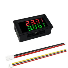 (New-RED-GREEN) DC0-100V 10A LED Digital Voltmeter Ammeter Car Motocycle Voltage Current Meter Volt Detector Tester Monitor Panel