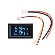 (10A-BLUE-BLUE) DC0-100V 10A LED Digital Voltmeter Ammeter Car Motocycle Voltage Current Meter Volt Detector Tester Monitor Panel