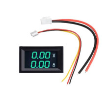 (10A-GREEM-GREEM) DC0-100V 10A LED Digital Voltmeter Ammeter Car Motocycle Voltage Current Meter Volt Detector Tester Monitor Panel