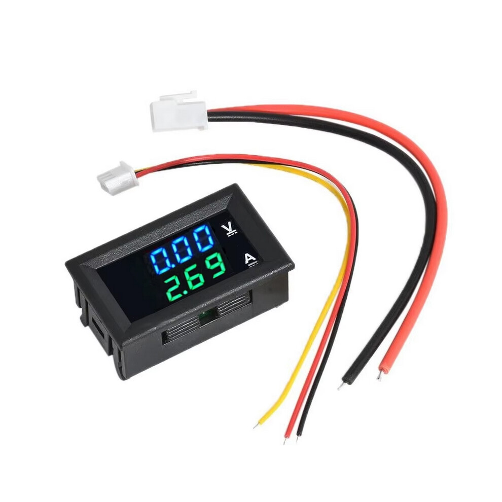 (10A-Greem) Dc0-100V 10A Led Digital Voltmeter Ammeter Car Motocycle Voltage Current Meter Volt Detector Tester Monitor Panel Blue 6929797661253