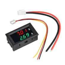 (10A-RED-GREEN) DC0-100V 10A LED Digital Voltmeter Ammeter Car Motocycle Voltage Current Meter Volt Detector Tester Monitor Panel
