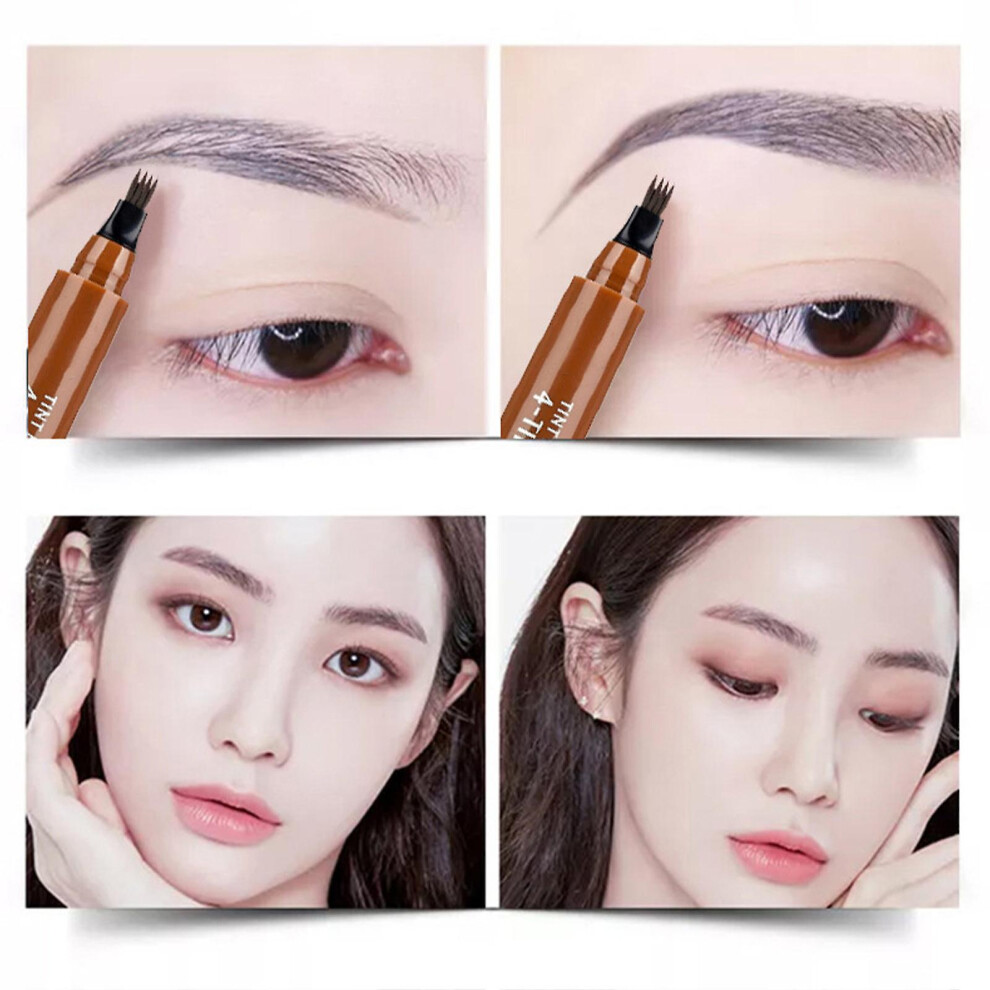 Red/Brown (-Brown) Eyebrow Pen Liquid Brow Pencil Microblading Eyebrow Pencil Waterproof Eyebrow Tattoo Pen