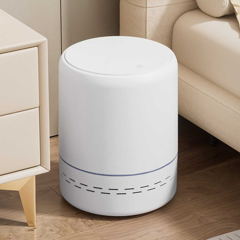 12.3L White Round Rubbish Bin
