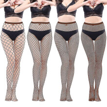 (coffee) High Waisted Fishnet Tights Stockings Women, High Waist Fishnets Sheer Pantyhose (one Size)