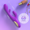 (Purple) Tapping Rabbit G-spot Vibrator Clit Flapping Dildo 4