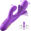(Purple) Tapping Rabbit G-spot Vibrator Clit Flapping Dildo 11