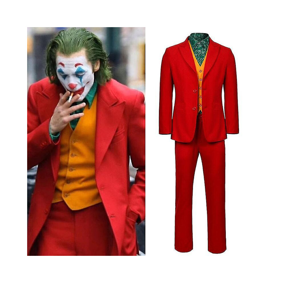 (With Wig, S) Movie Joker Cosplay Costume For Men And Kids Arthur Fleck Full Set Halloween Fancy Dress Carnival Costume Not,Specified