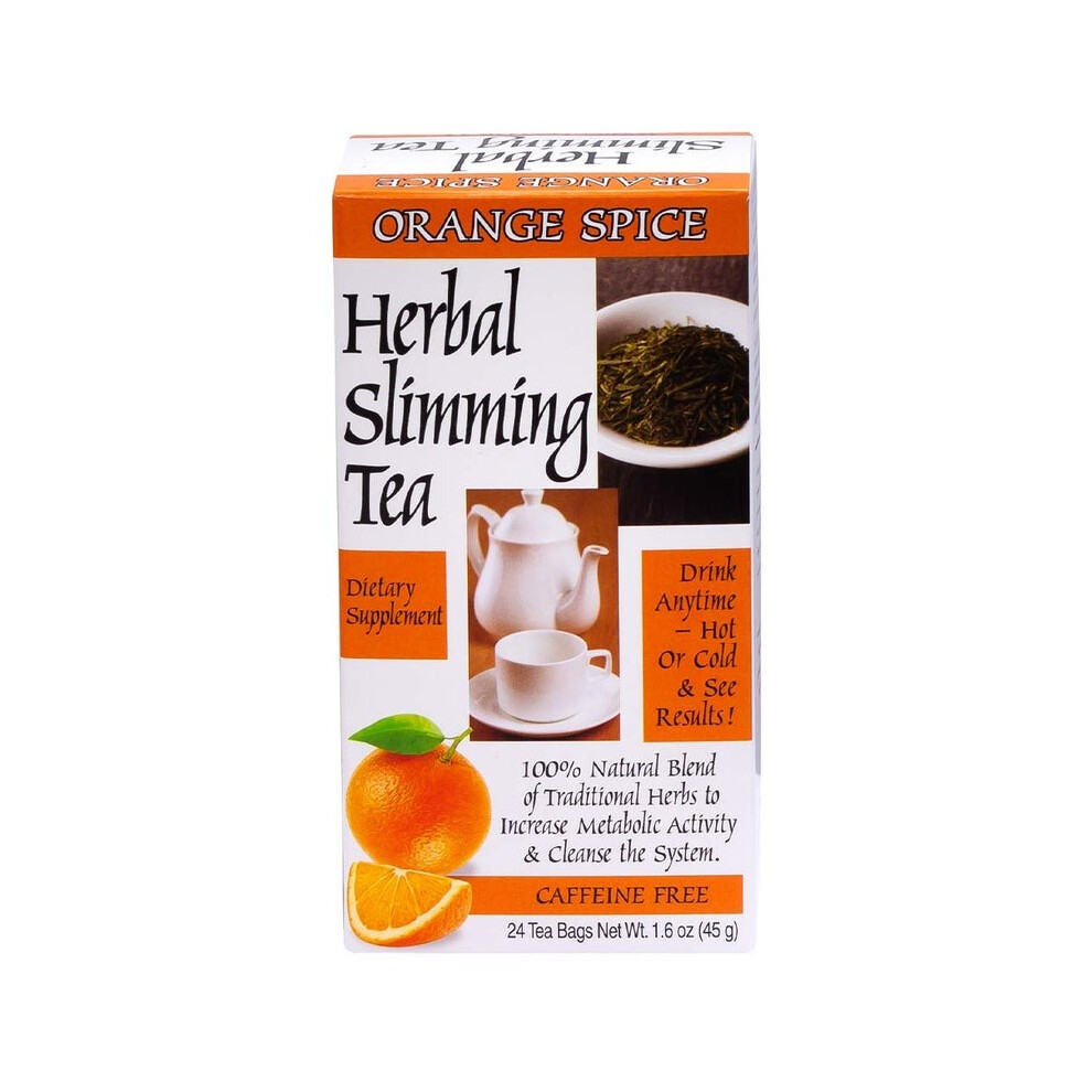 21st Century Herbal Slimming Tea, Orange Spice 24 Tea Bags | Weight Loss, Detox & Metabolism Support