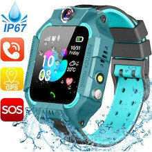 (Green) Q19 Kids Smart Watch Camera GPS SOS Call Phone Watches Boys Girls Xmas Gift