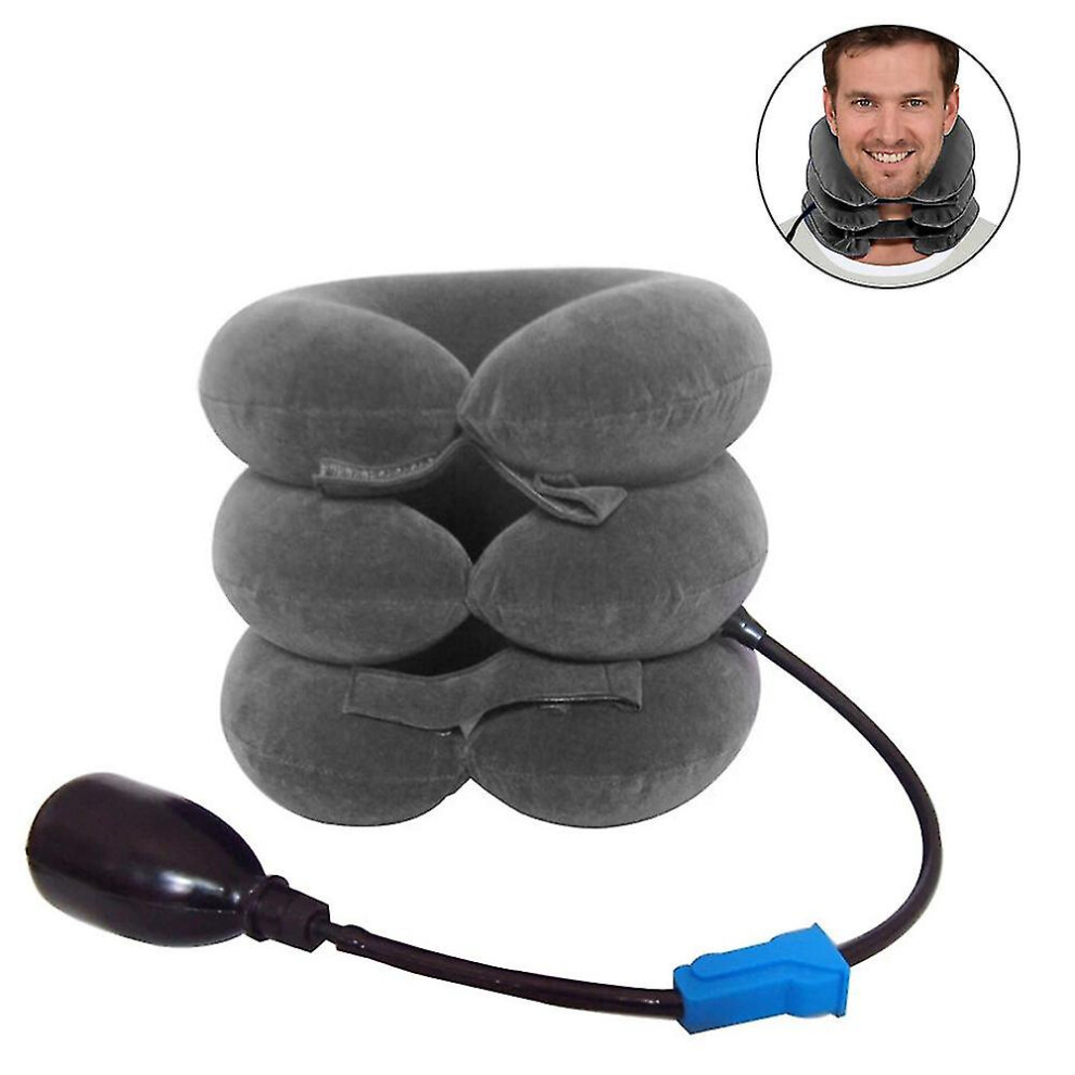 Blue Cervical Neck Traction Device - Instant Neck Pain Relief - Relax And Soothe Neck Muscles