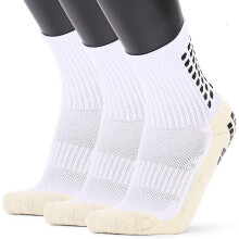 3 Pairs Non Slip Sport Soccer Socks, Unisex Athletic Sports Grip Socks For Women