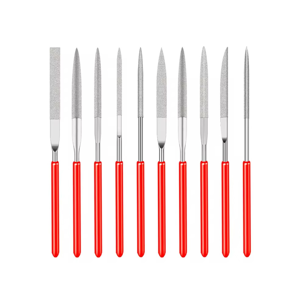 10Pcs Diamond Needle File Set 3X140mm Mini Needle File Kit For Stone Glass Metal Carving Craft Hand Tools Needle File Set 6929377855188