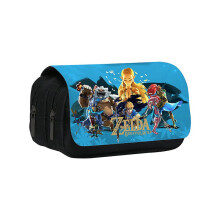 (8) The Legend Of Zelda Stationary Pen Storage Bag Pen Pencil Bag Multi Layer Large Capacity Storage Bag Simple Plaid Pencil Case