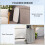 Outsunny Outsunny Folding Coffee Table, Height Adjustable Picnic Table, White 2