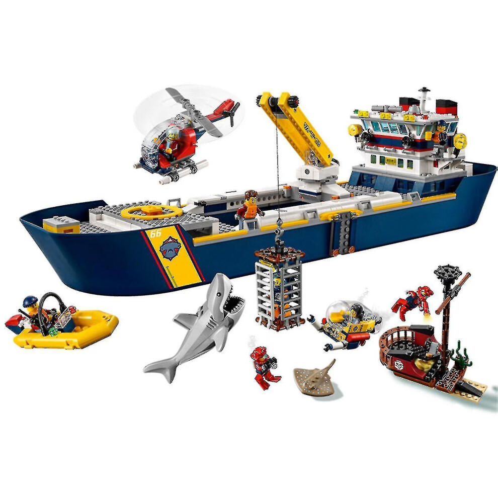 Auf Lager 11617 City Ocean Research Vessel Exploration Base Submarine Bricks Set Kompatibel