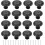 16pcs Black Cabinet Door Handle, Round Drawer Knobs, Single Hole Cupboard Handle 1