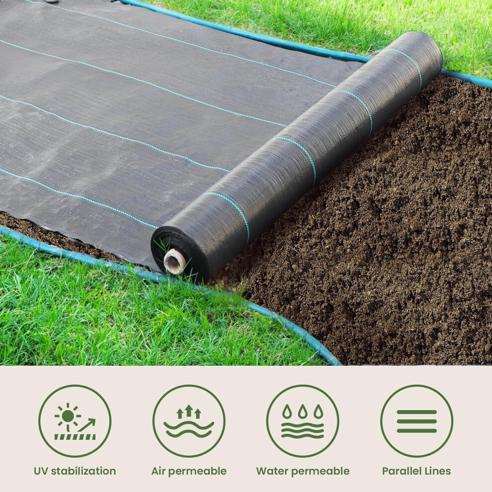 (2x25m) Membrane Garden Weed Barrier
