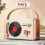 (Pink) Bluetooth-compatible Old Fashioned Classic Vinyl Record Player Style Retro Wireless Speaker 2