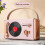(Pink) Bluetooth-compatible Old Fashioned Classic Vinyl Record Player Style Retro Wireless Speaker 4