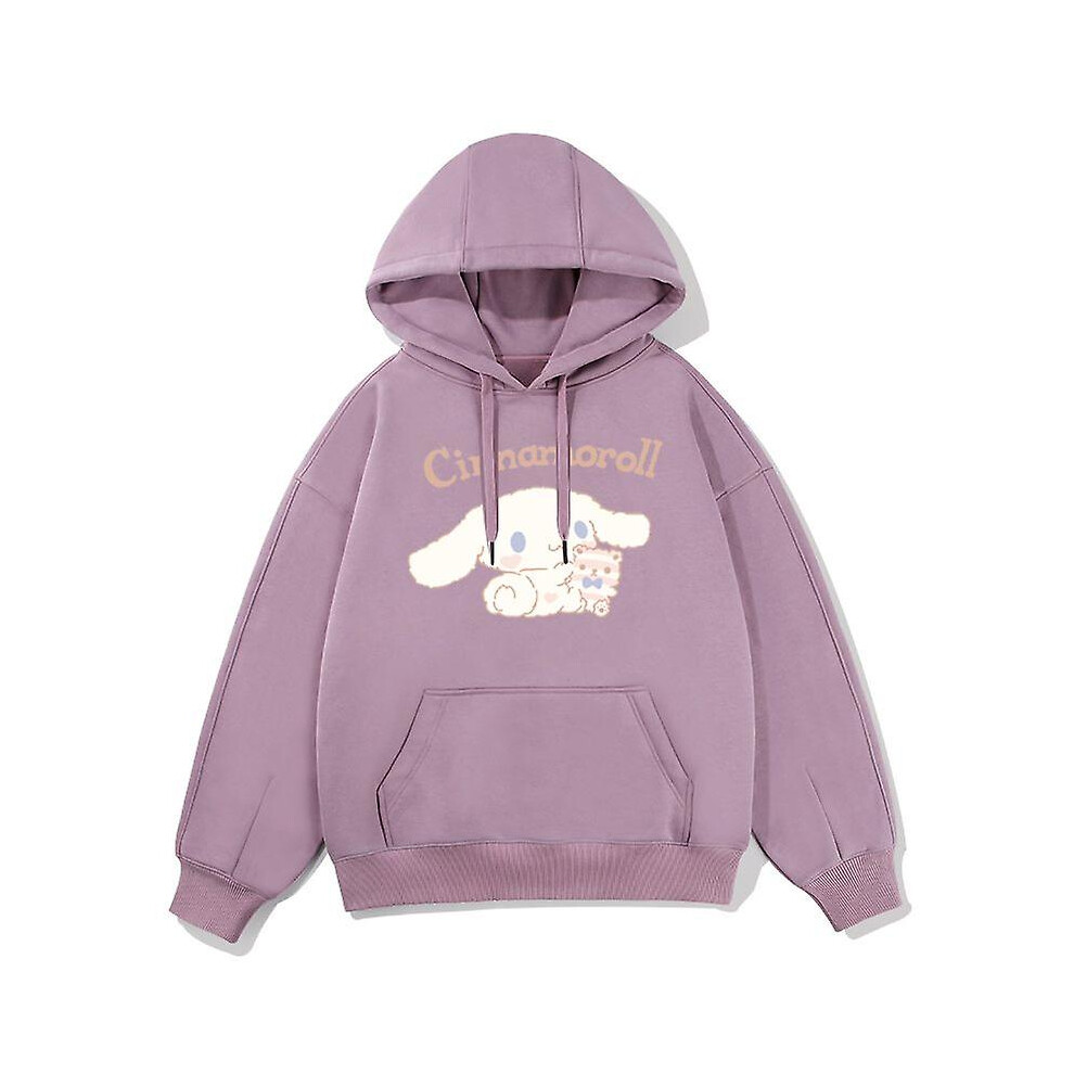 (130, NM-6HGJJK) Kawaii Sanrioes Anime Cinnamoroll Cartoon Children Hooded Sweater Kids Ong-sleeved Pullovers Tops Baby Girl Boy Clothes Coat