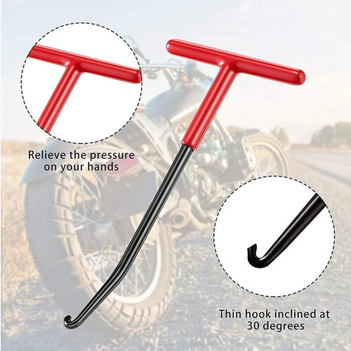 1pc Motorcycle Exhaust Spring Hook Universal T Shaped Handle Exhaust Pipe Spring Puller Installer Hooks Removal Repair Tool 1