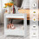 Side Table End Table with Magazine Rack for Living Room and Office 5