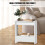 Side Table End Table with Magazine Rack for Living Room and Office 6