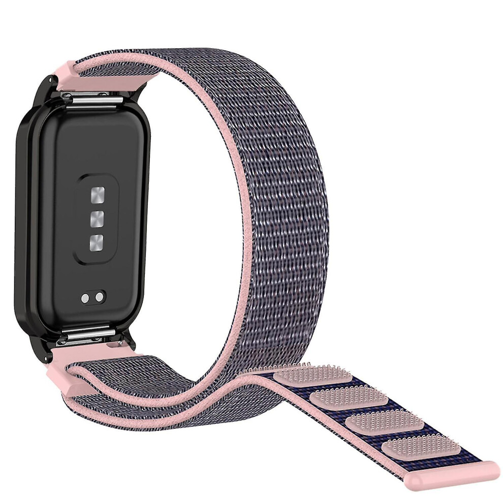 (Pink) For Redmi Band 2 Breathable Watch Strap Flexible Nylon Bracelet Smart Watch Band For Women/men