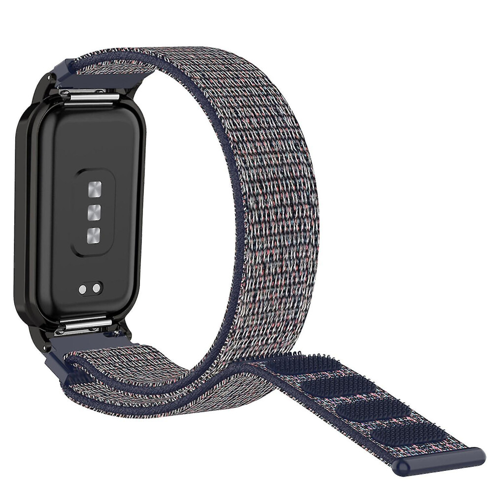 (Navy Blue) For Redmi Band 2 Breathable Watch Strap Flexible Nylon Bracelet Smart Watch Band For Women/men