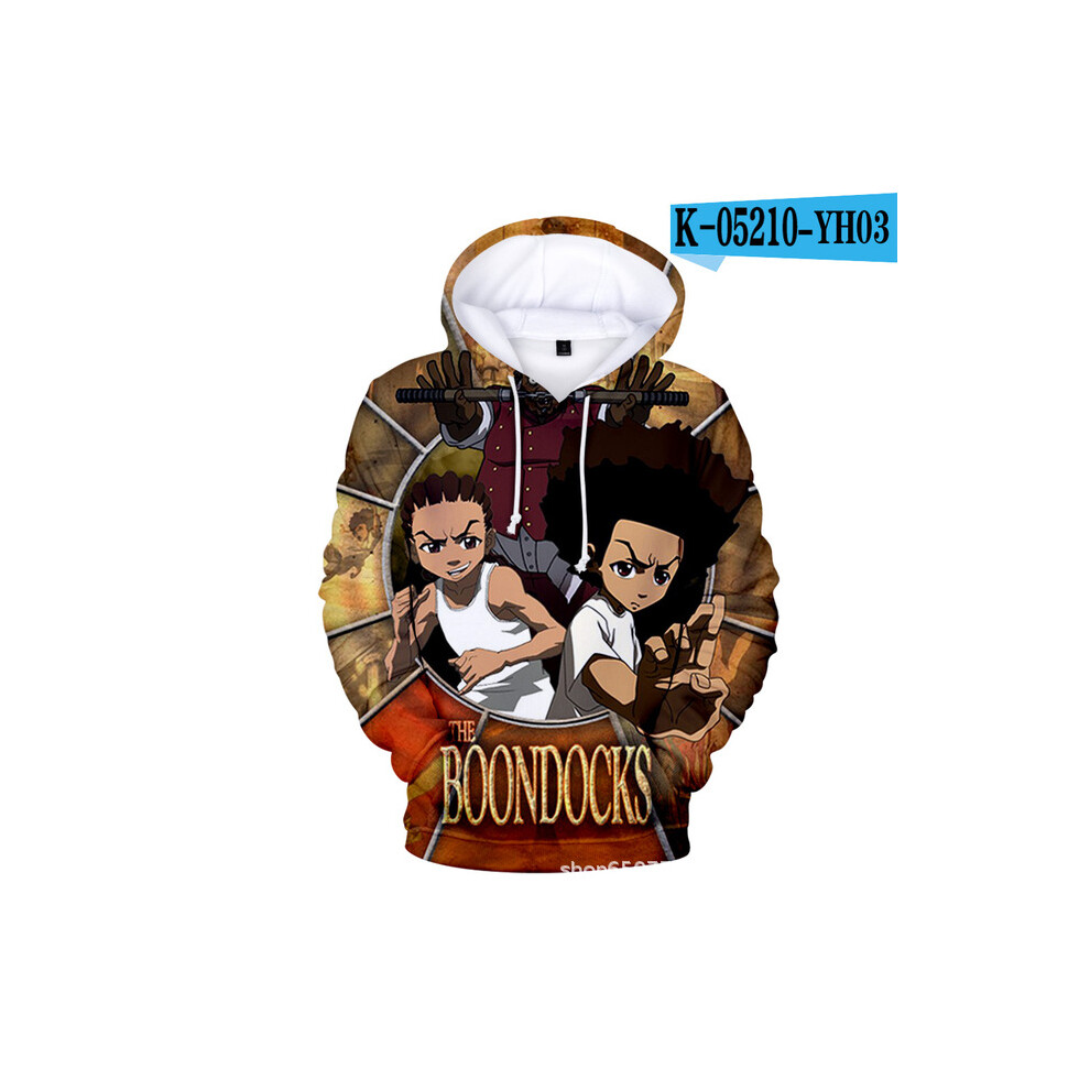 (LMWYA-071003, 3XL) The Boondocks Hoodies 3D fashion Long Sleeve Sweatshirt Men's Hoodie adult Casual Harajuku Streetwear Unisex Oversized Clothes
