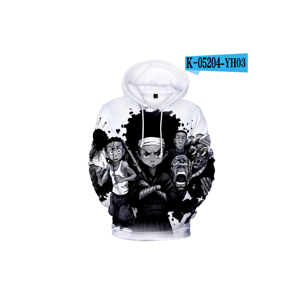 (LMWYA-071007, M) The Boondocks Hoodies 3D fashion Long Sleeve Sweatshirt Men's Hoodie adult Casual Harajuku Streetwear Unisex Oversized Clothes