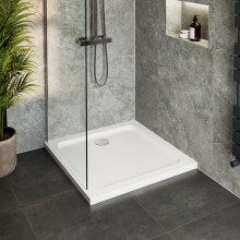 (900 x 900mm) Shower Tray Enclosure Wet Room Slimline Square Tray + Free Waste