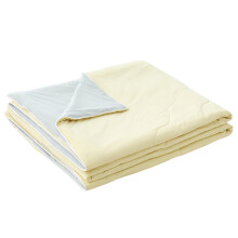(Yellow Gray, 1.5m) Double Side Summer Cooling Blanket Heat-absorbing Air-conditioner Quilt For Home