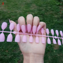 24pcs Matte False Nails Long Ballerina Fake Nail Art Tips Full Cover Coffin Nail