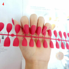24pcs Matte False Nails Long Ballerina Fake Nail Art Tips Full Cover Coffin Nail