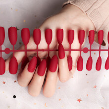 24pcs Matte False Nails Long Ballerina Fake Nail Art Tips Full Cover Coffin Nail