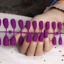24pcs Matte False Nails Long Ballerina Fake Nail Art Tips Full Cover Coffin Nail