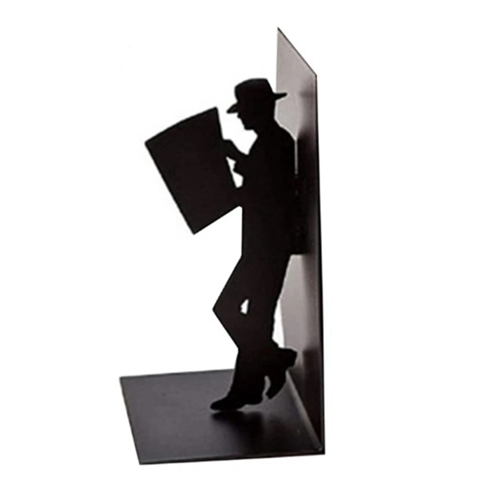 Serre-livres en fer pour étagères, décoration de bureau à domicile