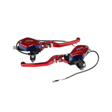 (Red) For Super Soco Tc Max Ts Pro Ts Lite Tsx Motorcycle Parts Handlebar Hydraulic Brake Lever Brake Master Cylinder Fluid Reservoir